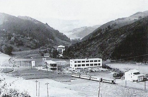 The original Ulgor cooperative building in the San Andres district of Mondragon, Basque Country, the 1956 birthplace of the Mondragon worker-cooperative movement.
